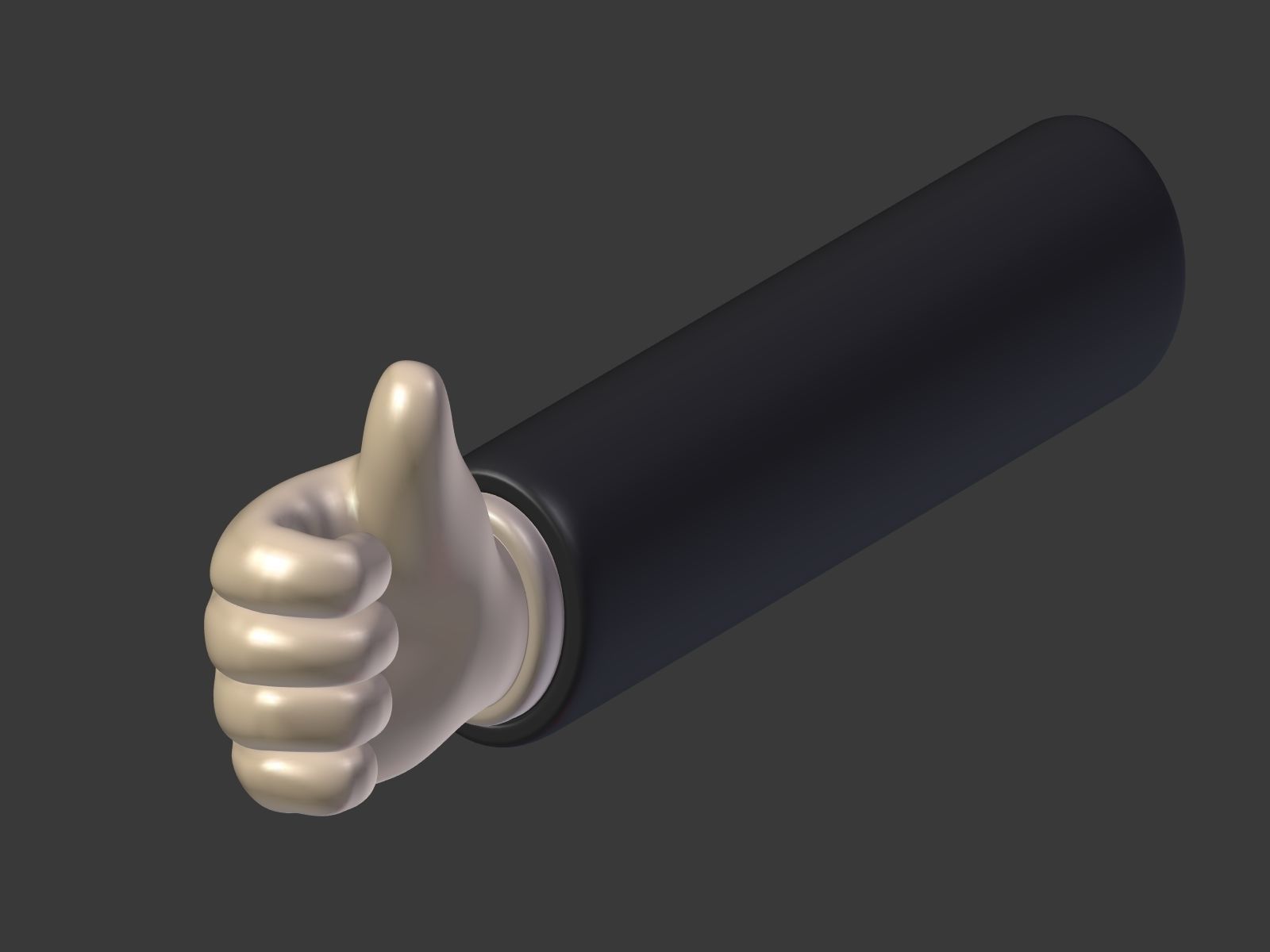 Cartoon Hand Low-poly 3D model_21