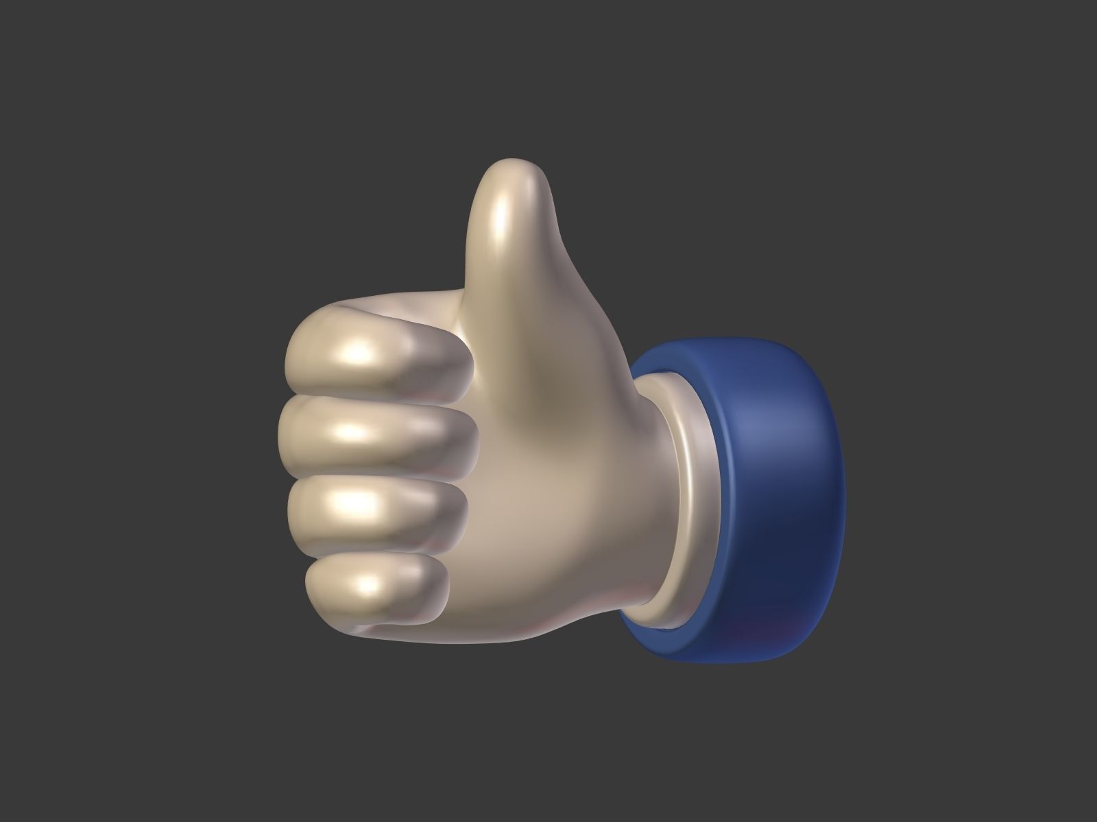Cartoon Hand Low-poly 3D model_12