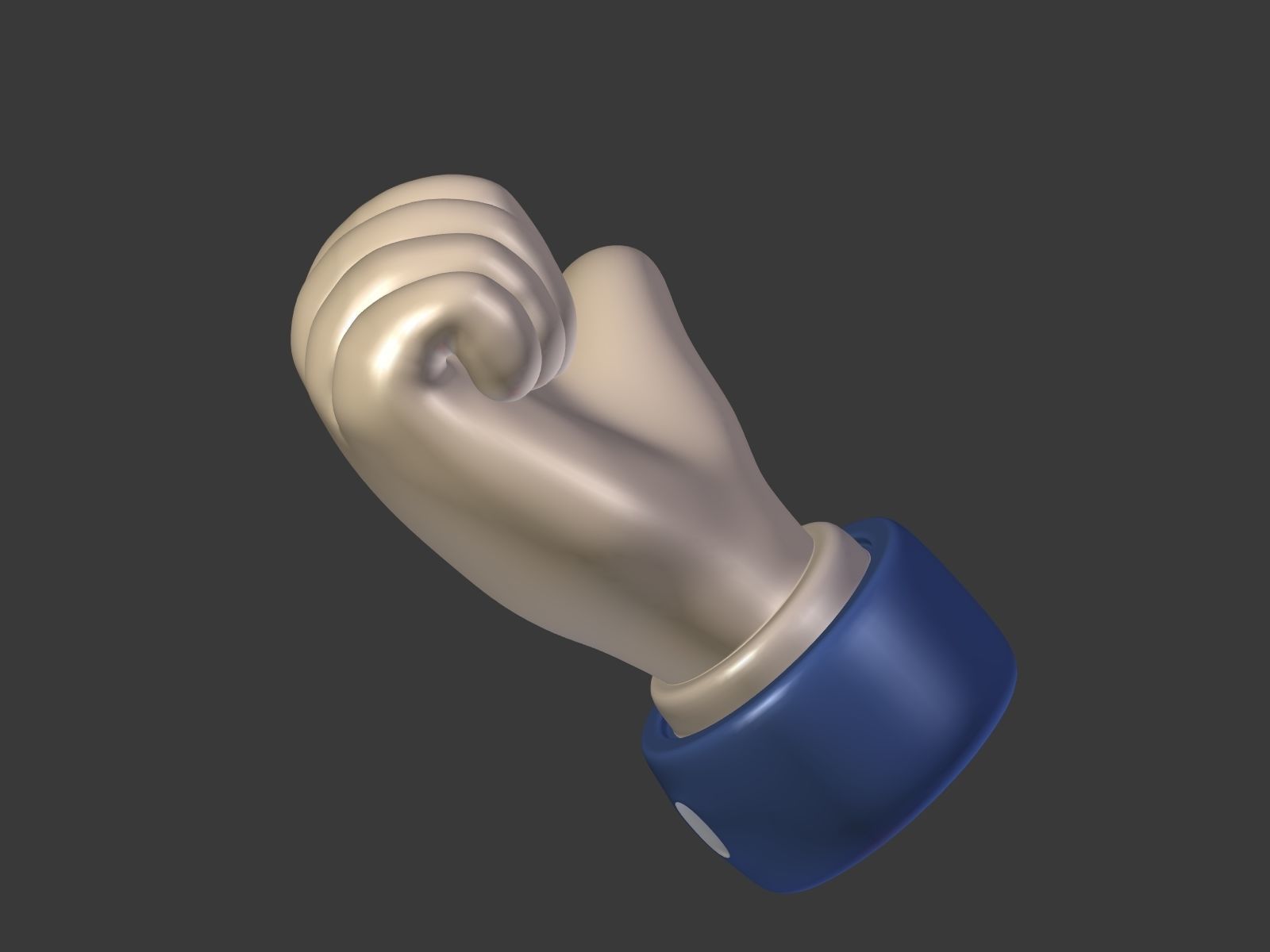 Cartoon Hand Low-poly 3D model_16