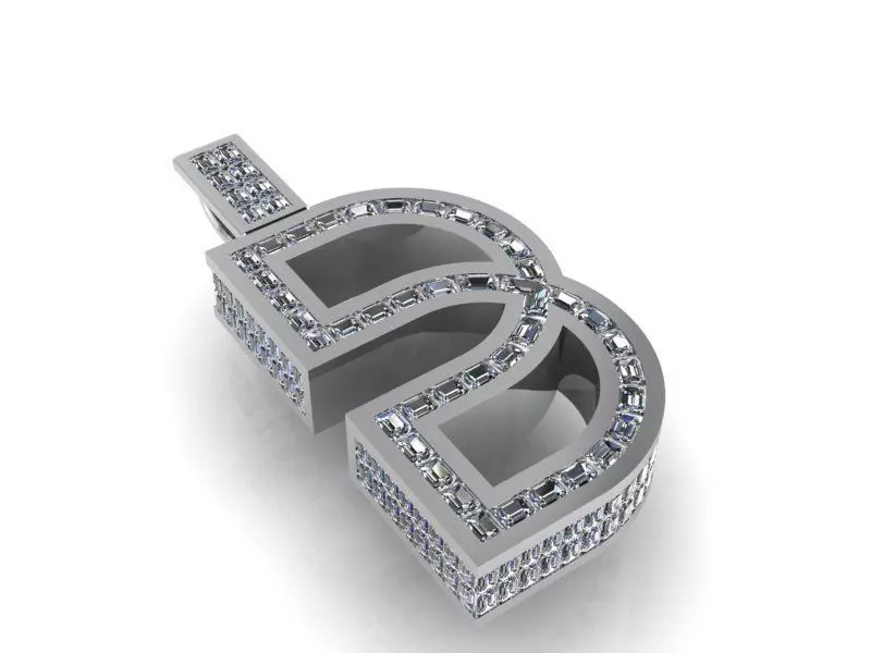 52 Number Diamond Pendant 1442 3D print model