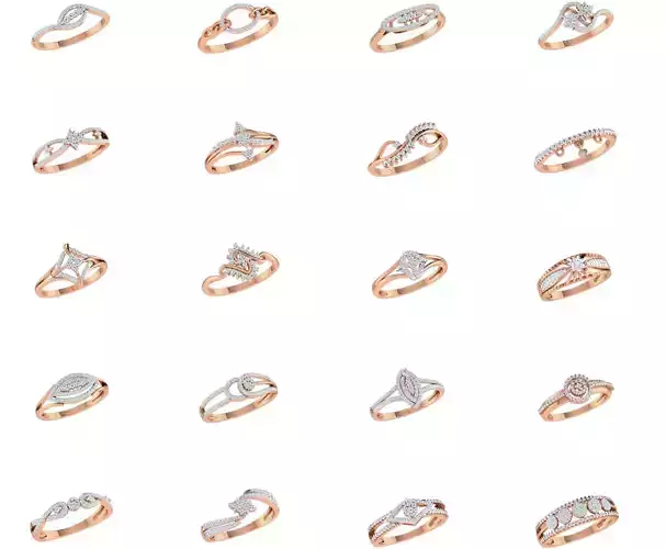 35 Ultra light wt Women Ring 3dm renders details 