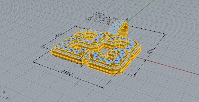 23 Number Pendant 1451 3D print model_5