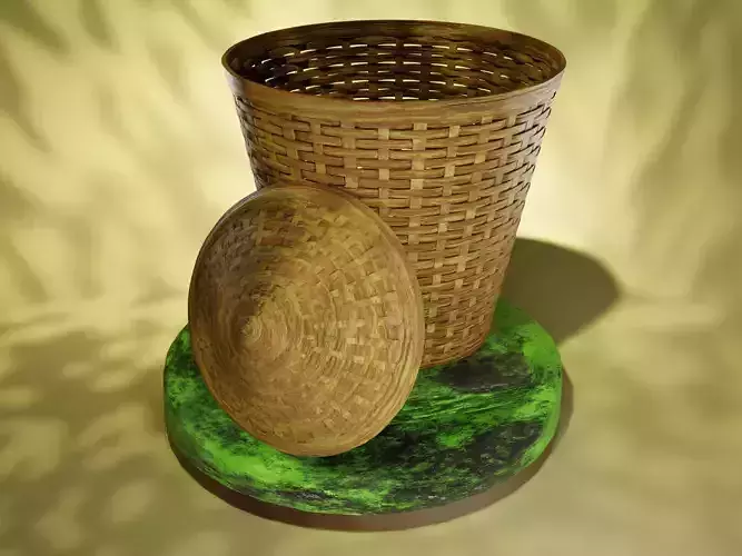 Basket and conical Hat