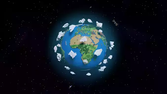 Earth Low-poly 3D model