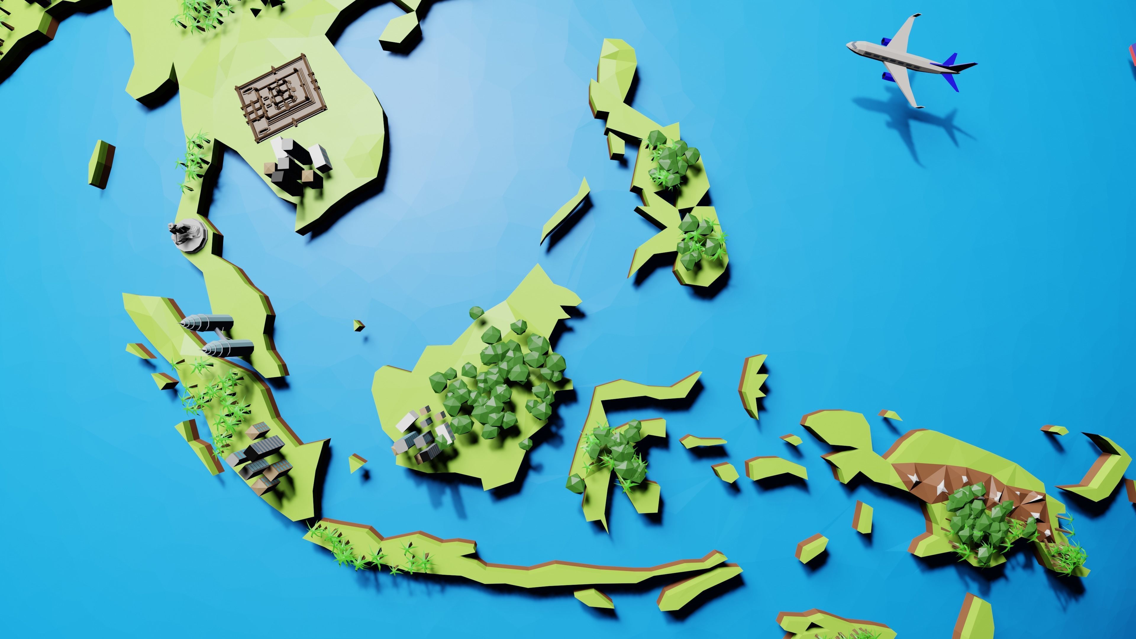 Earth Low-poly 3D model_18