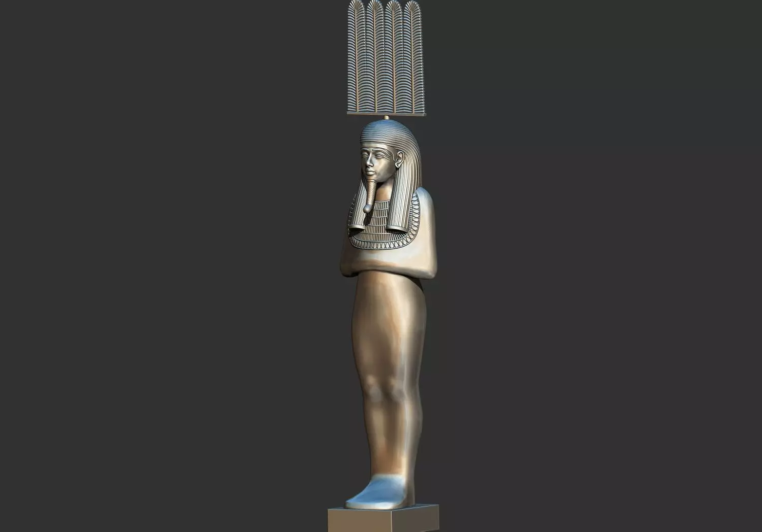 Tutankhamun Shabti Shu Merit Amun Statue 3D Printable model 3D print model_0