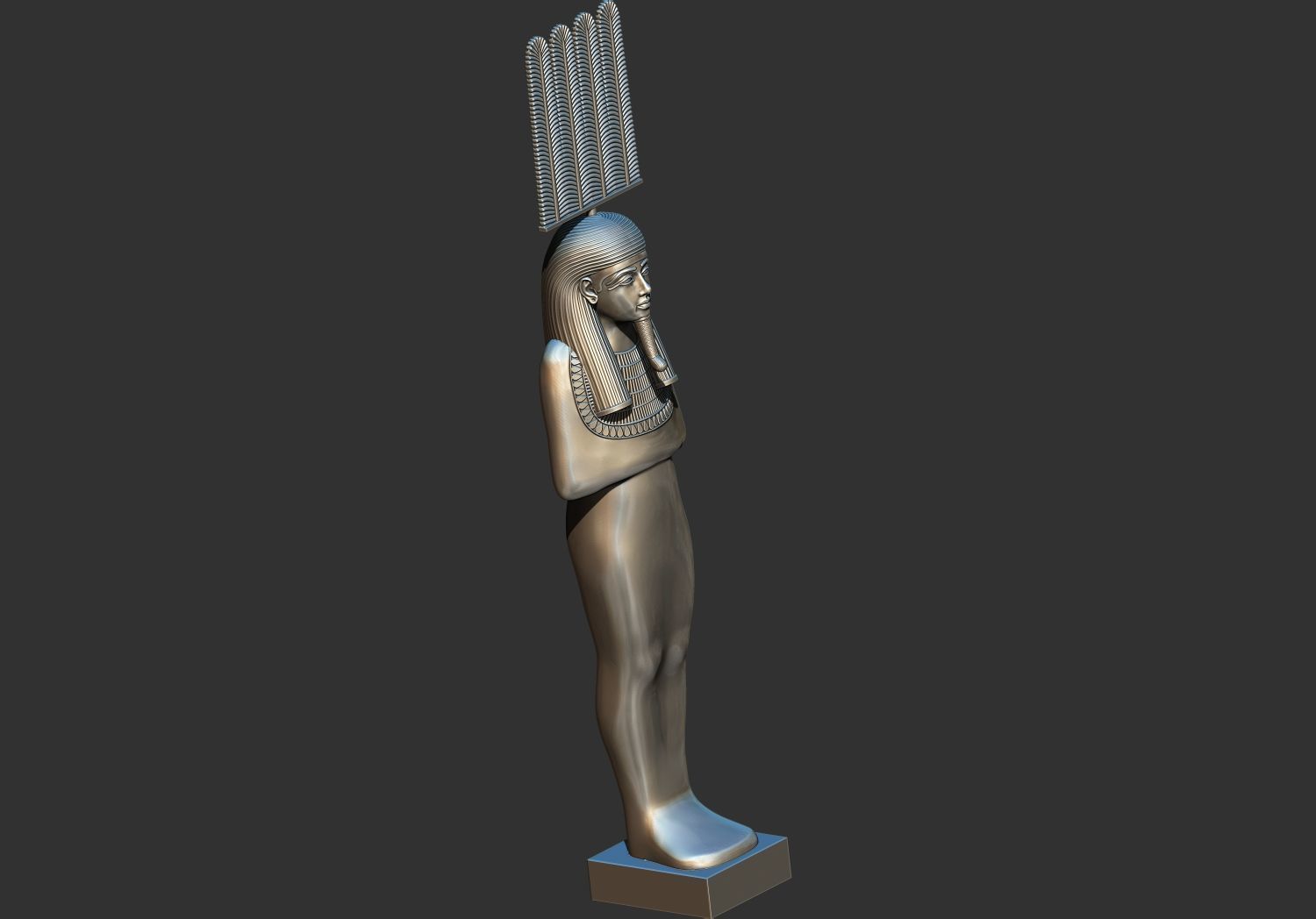 Tutankhamun Shabti Shu Merit Amun Statue 3D Printable model 3D print model_7