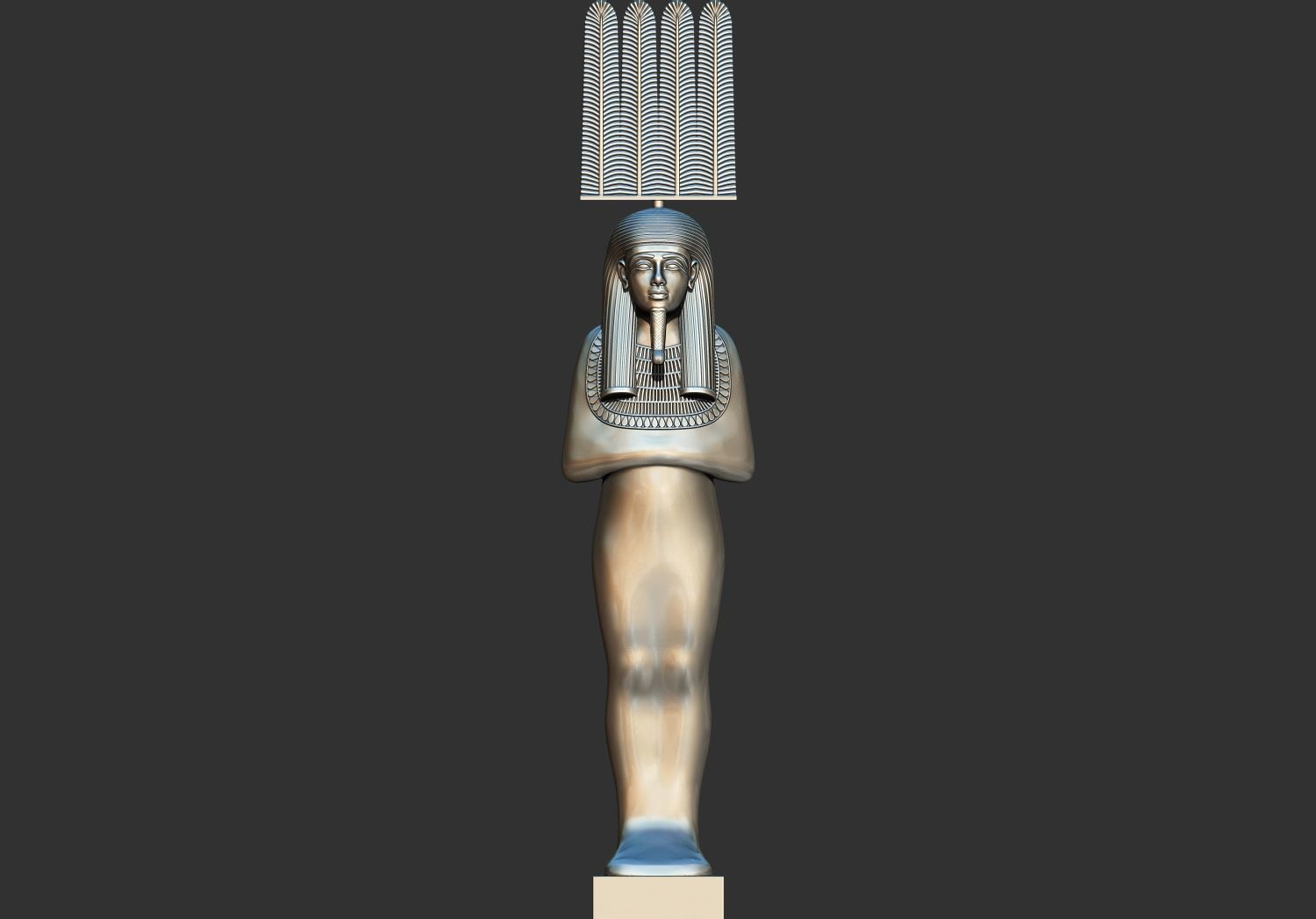 Tutankhamun Shabti Shu Merit Amun Statue 3D Printable model 3D print model_1
