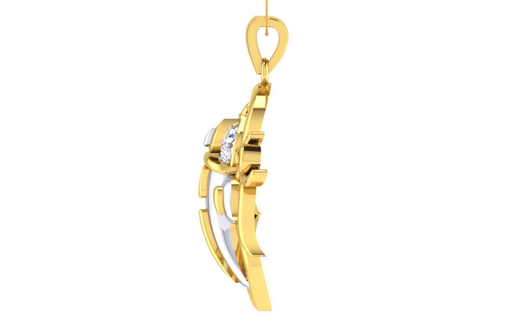 Diamond Pendant 3D print model_2