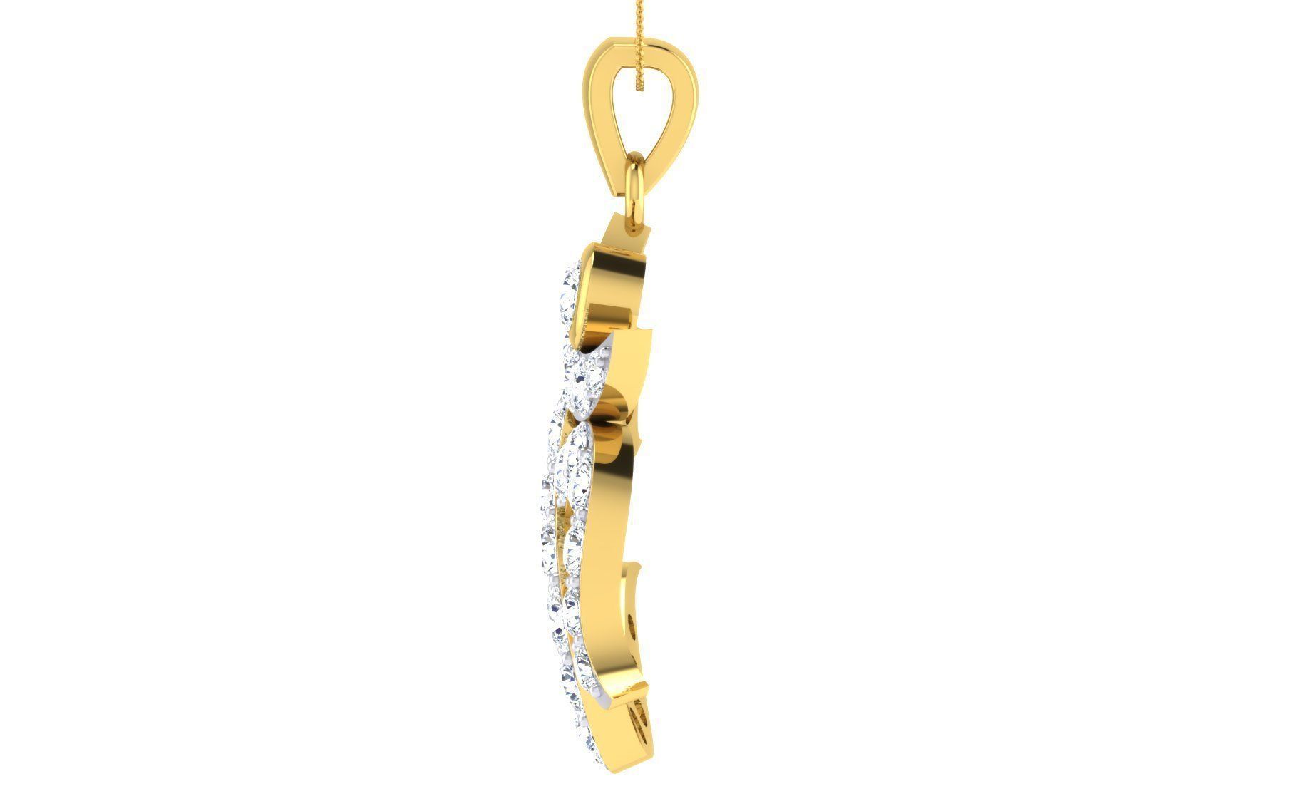 Diamond Pendant 3D print model_2