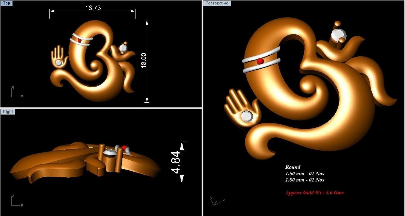 Diamond Pendant 3D print model_4