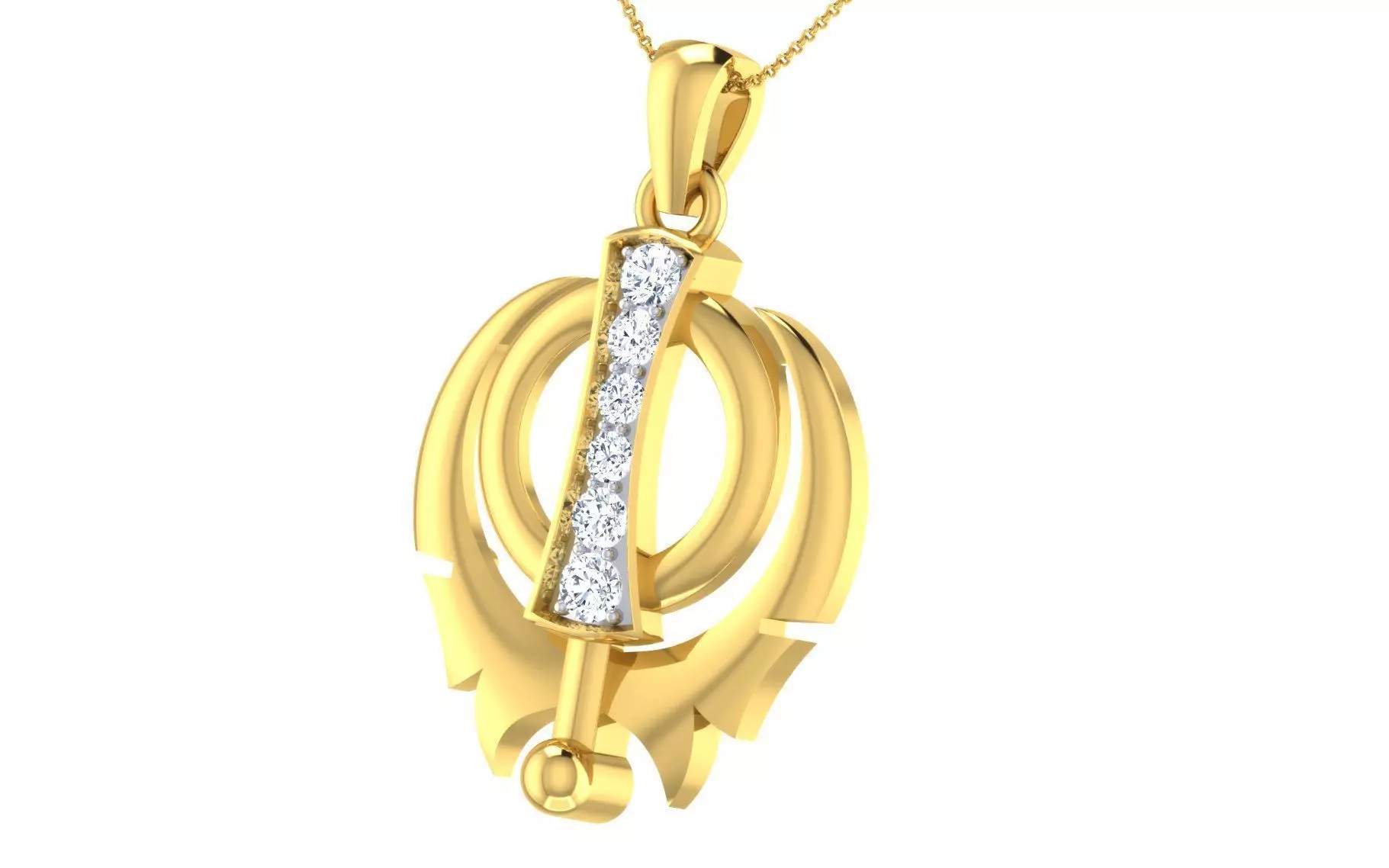 Diamond Pendant 3D print model_0