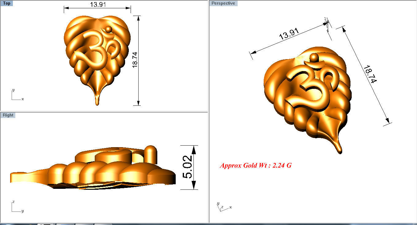Diamond Pendant 3D print model_4