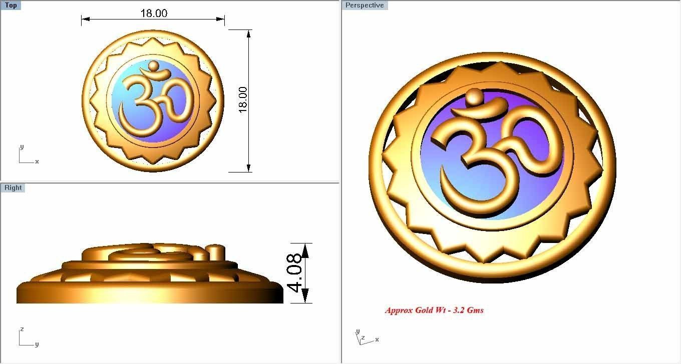 Diamond Pendant 3D print model_4