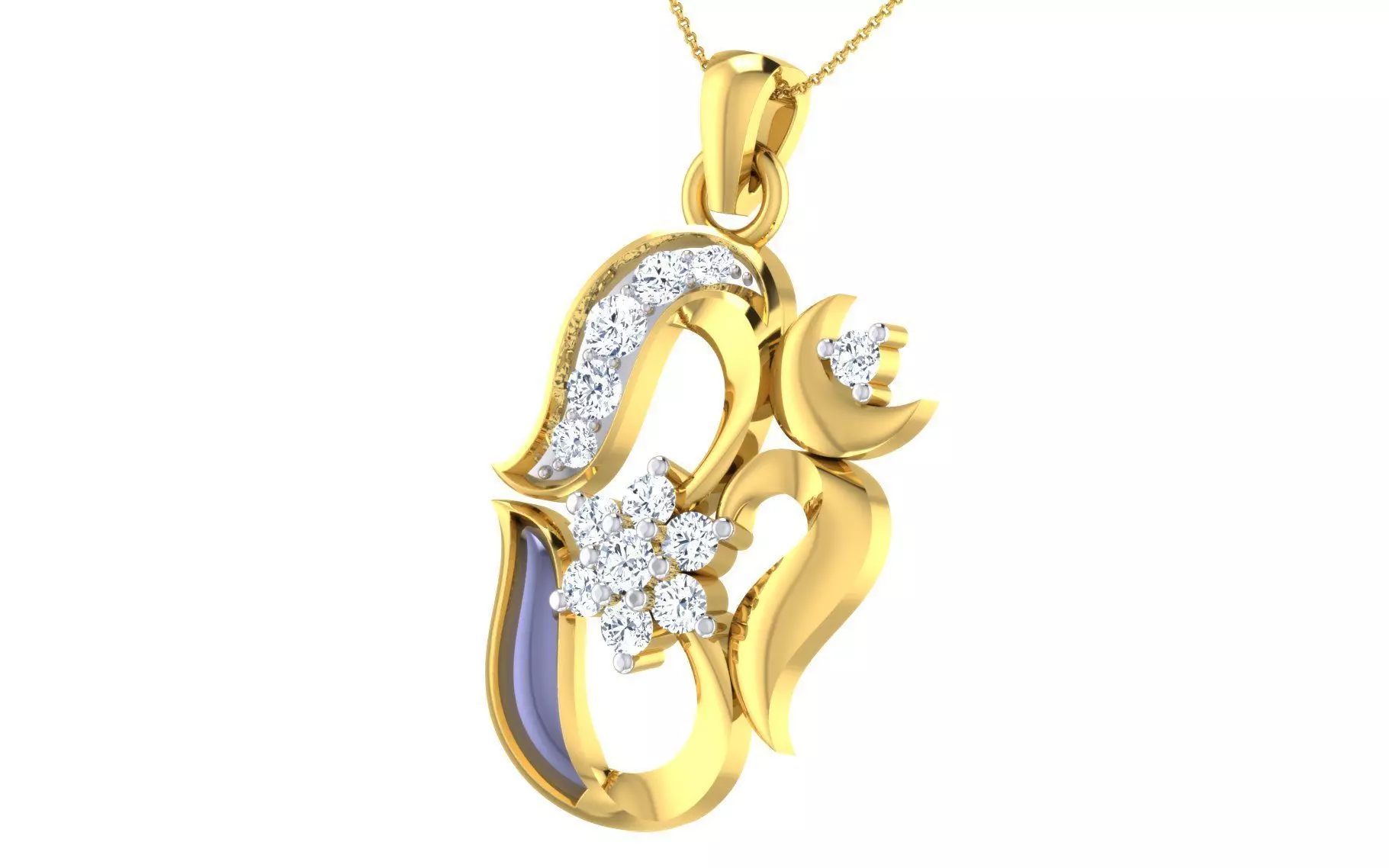 Diamond Pendant 3D print model_0