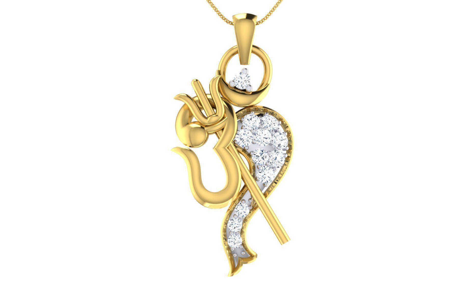 Diamond Pendant 3D print model_1