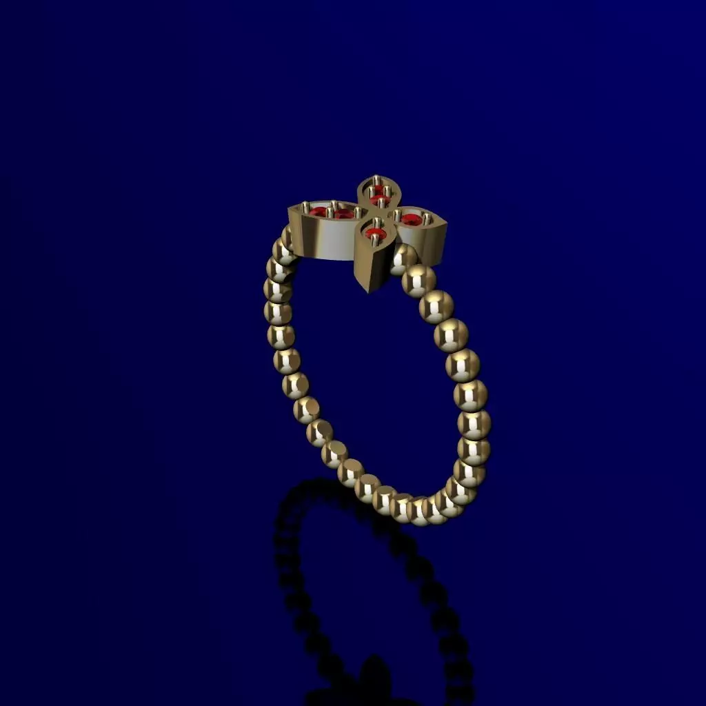 ANILLO DE BOLITAS CON MARIPOSA 3D print model