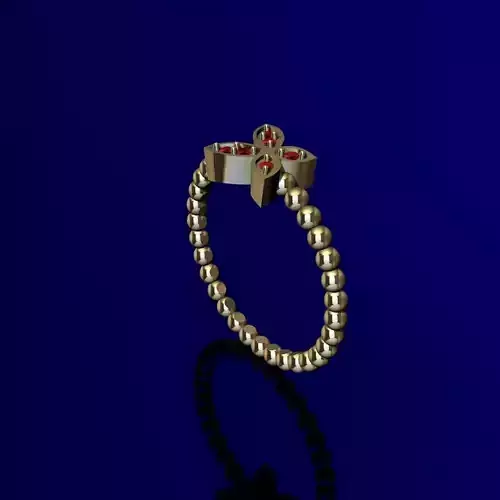 ANILLO DE BOLITAS CON MARIPOSA 3D print model