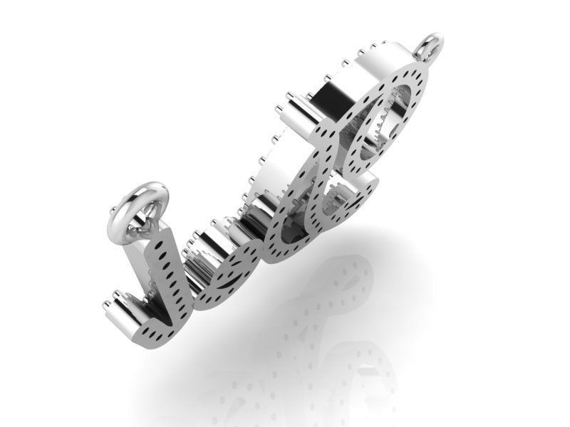 Del Name Diamond Pendant 1490 3D print model_3