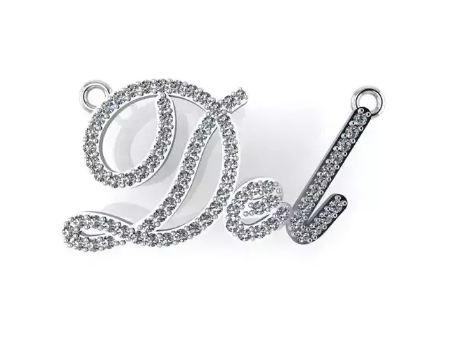 Del Name Diamond Pendant 1490