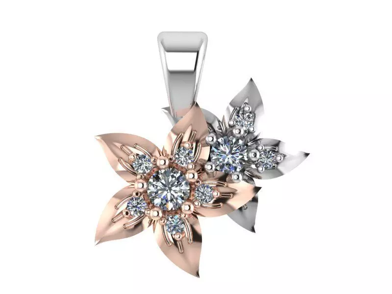 Flower Pendant 1491 3D print model