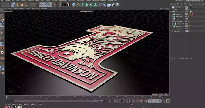 HARLEY DAVINSON EAGLES 3D print model