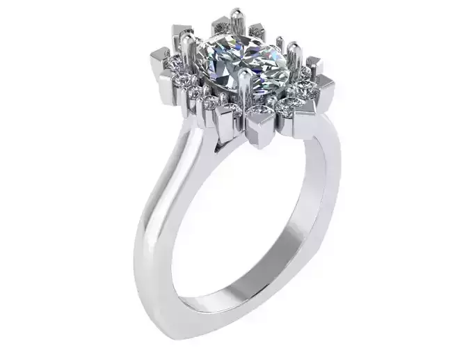 Oval Halo Ring 1504