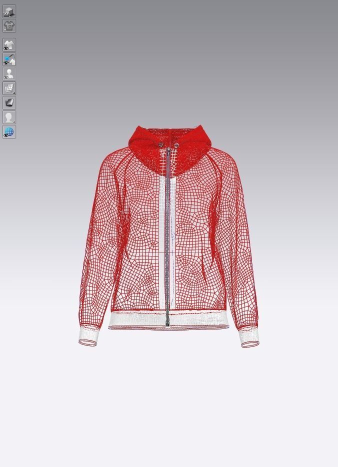 Christmas Female raglan zipper hoodie 3D model_13