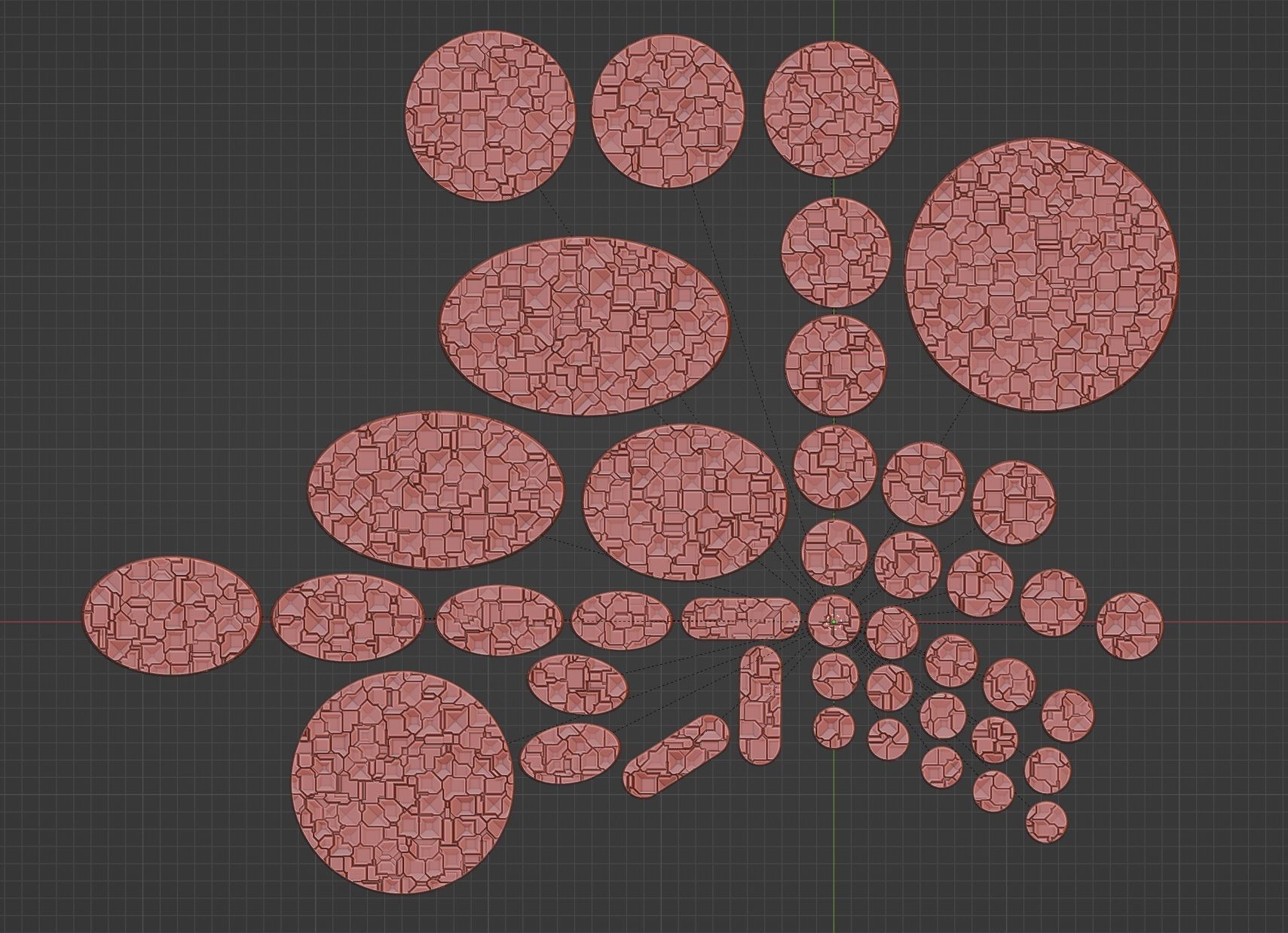 Tech Pattern 1 Base Set  3D print model_1