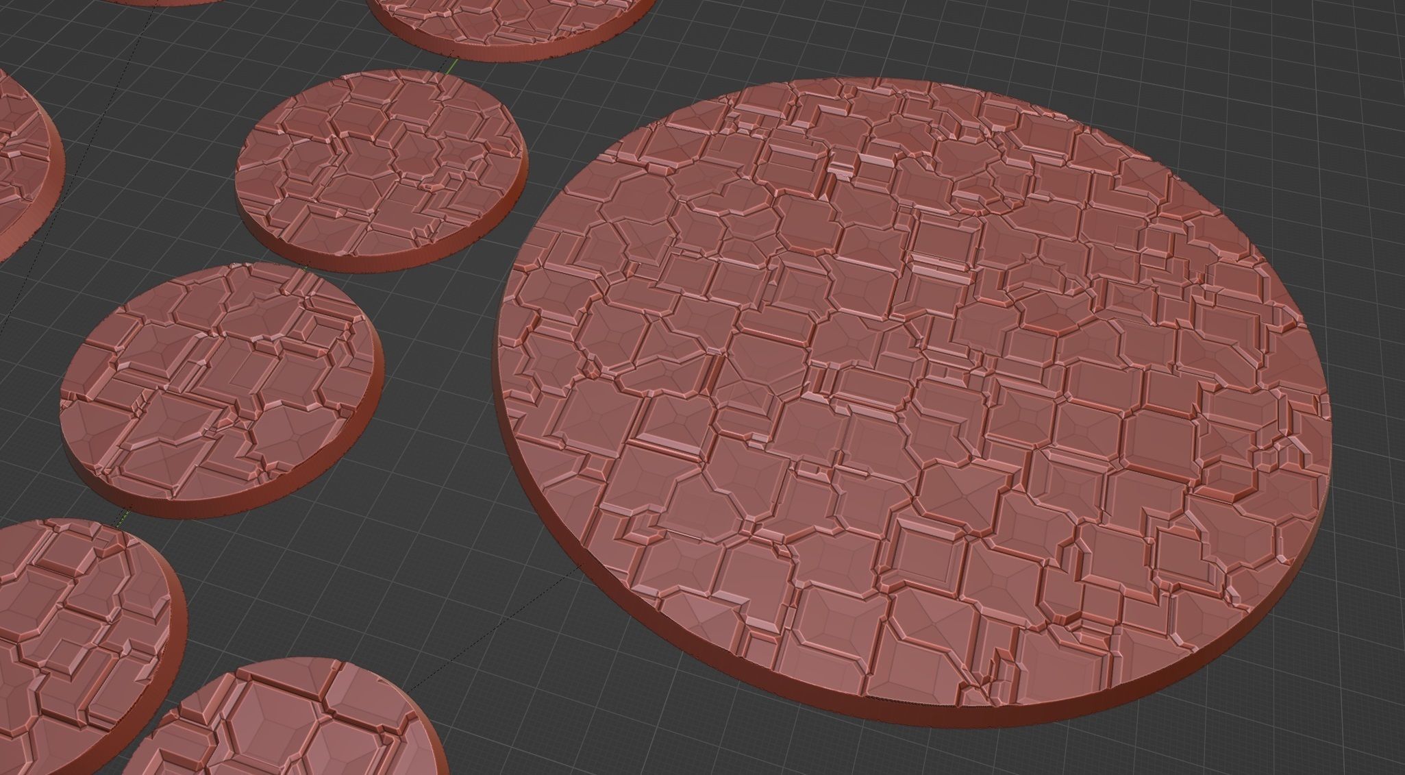 Tech Pattern 1 Base Set  3D print model_2