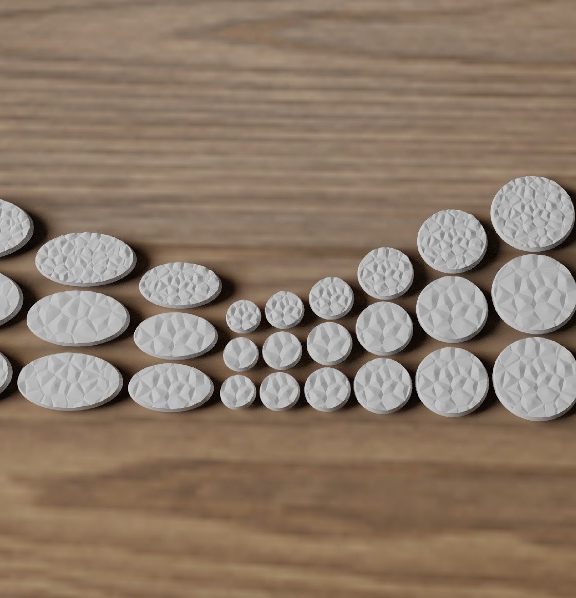 Stylised Cobblestones Base Set 3D print model_1