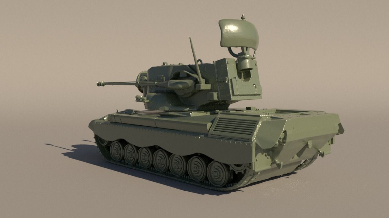 Flakpanzer Gepard Anti-aircraft for 3D print 3D model 3D printable ...