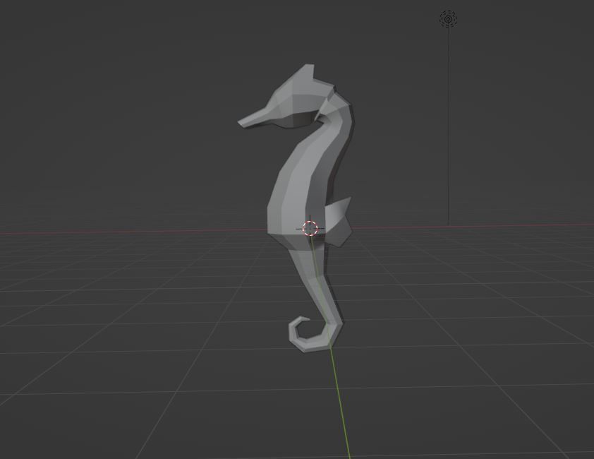 Seahorse Low-poly 3D model_7