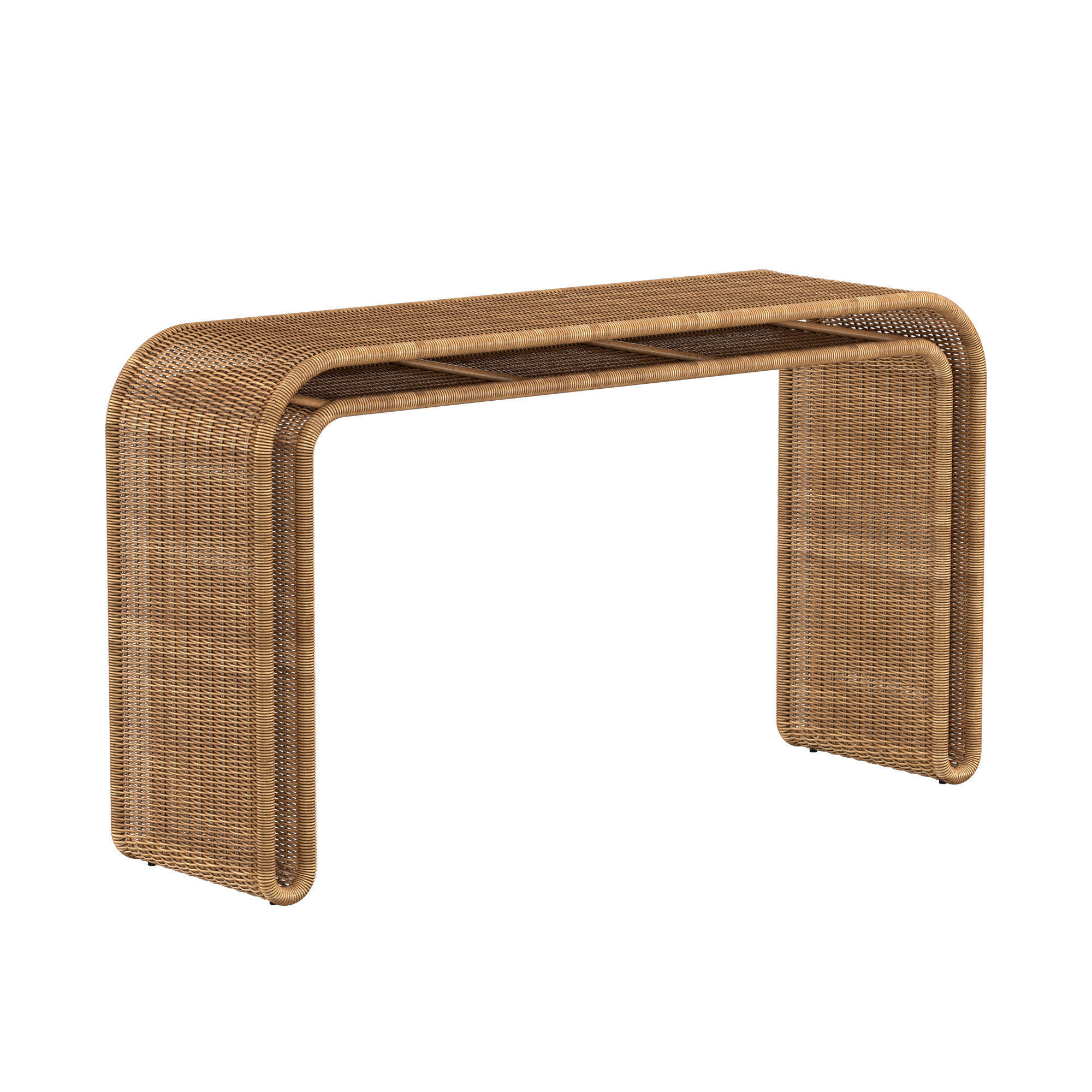 PENIDA WICKER CONSOLE TABLE 3D model_1