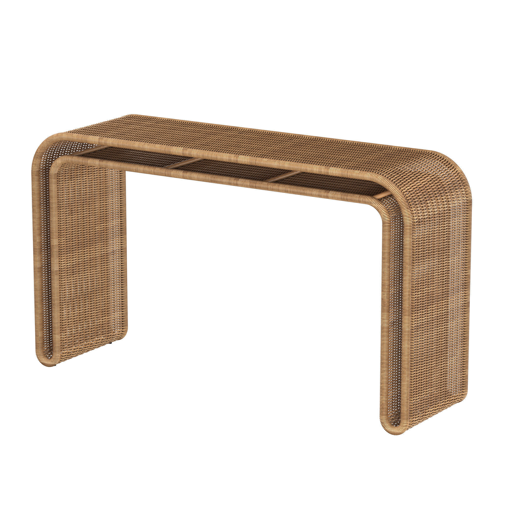 PENIDA WICKER CONSOLE TABLE 3D model_3
