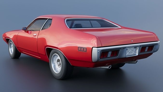 Plymouth Road Runner 1971 3D print model 5