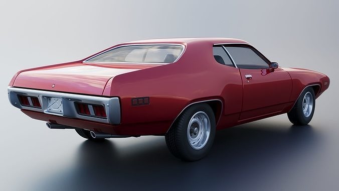 Plymouth Road Runner 1971 3D print model 7