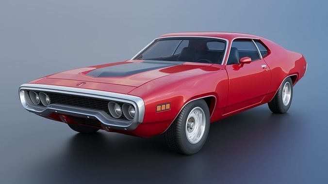 Plymouth Road Runner 1971 3D print model 3