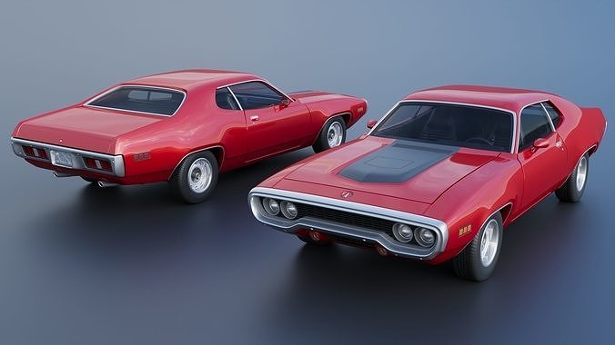Plymouth Road Runner 1971 3D print model 2