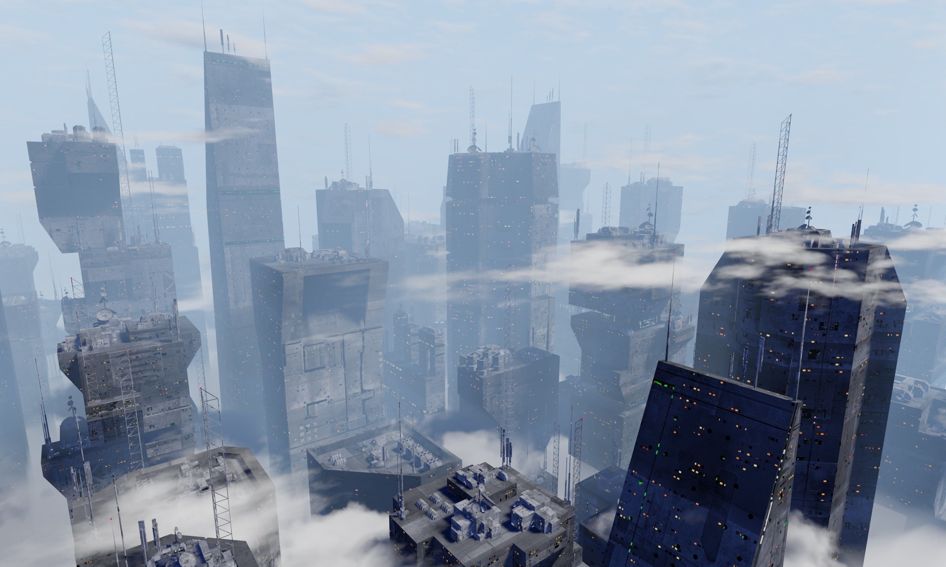 Alien Planet Sci-Fi Fantasy City 3D model_1