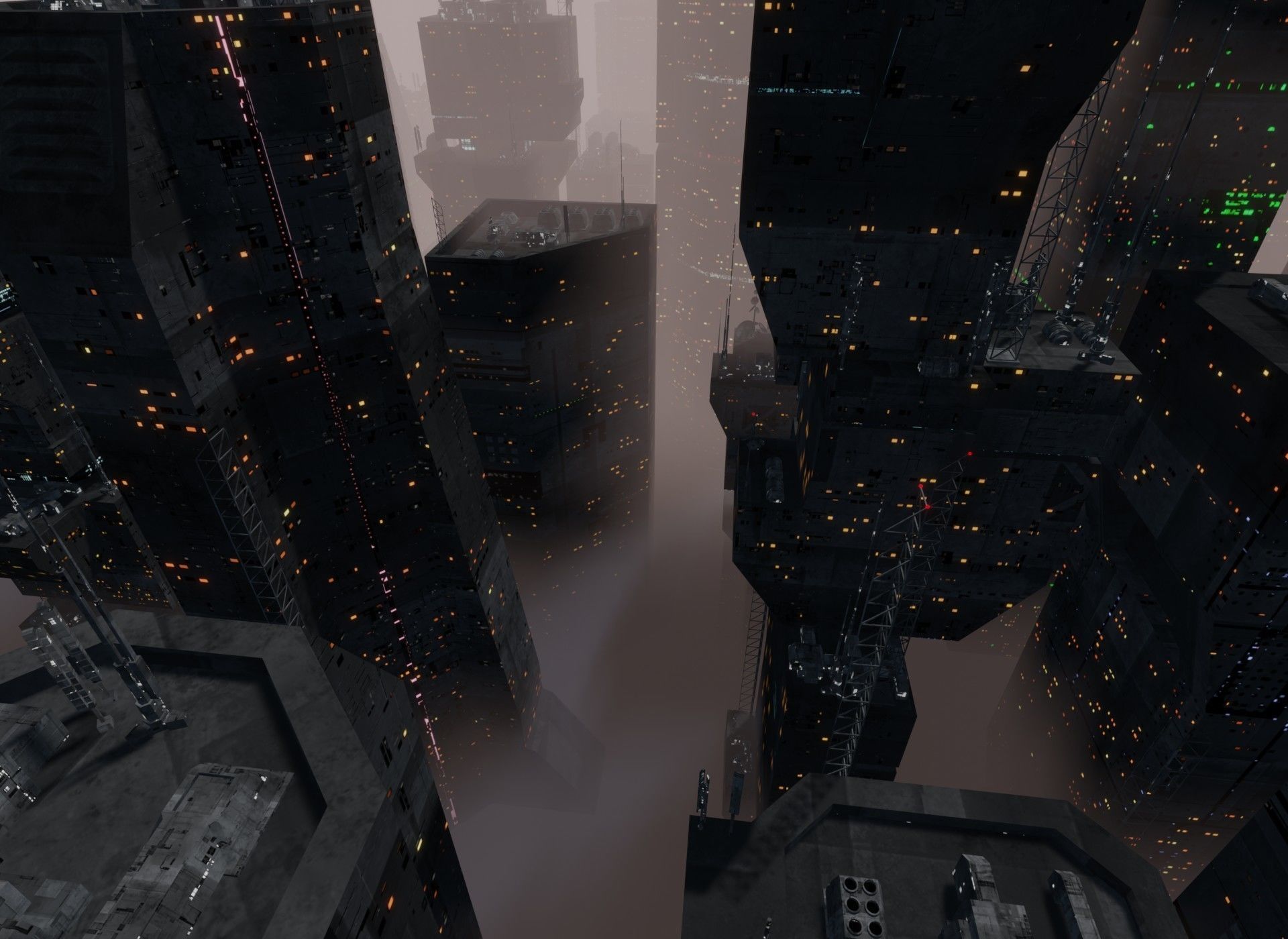 Alien Planet Sci-Fi Fantasy City 3D model_2