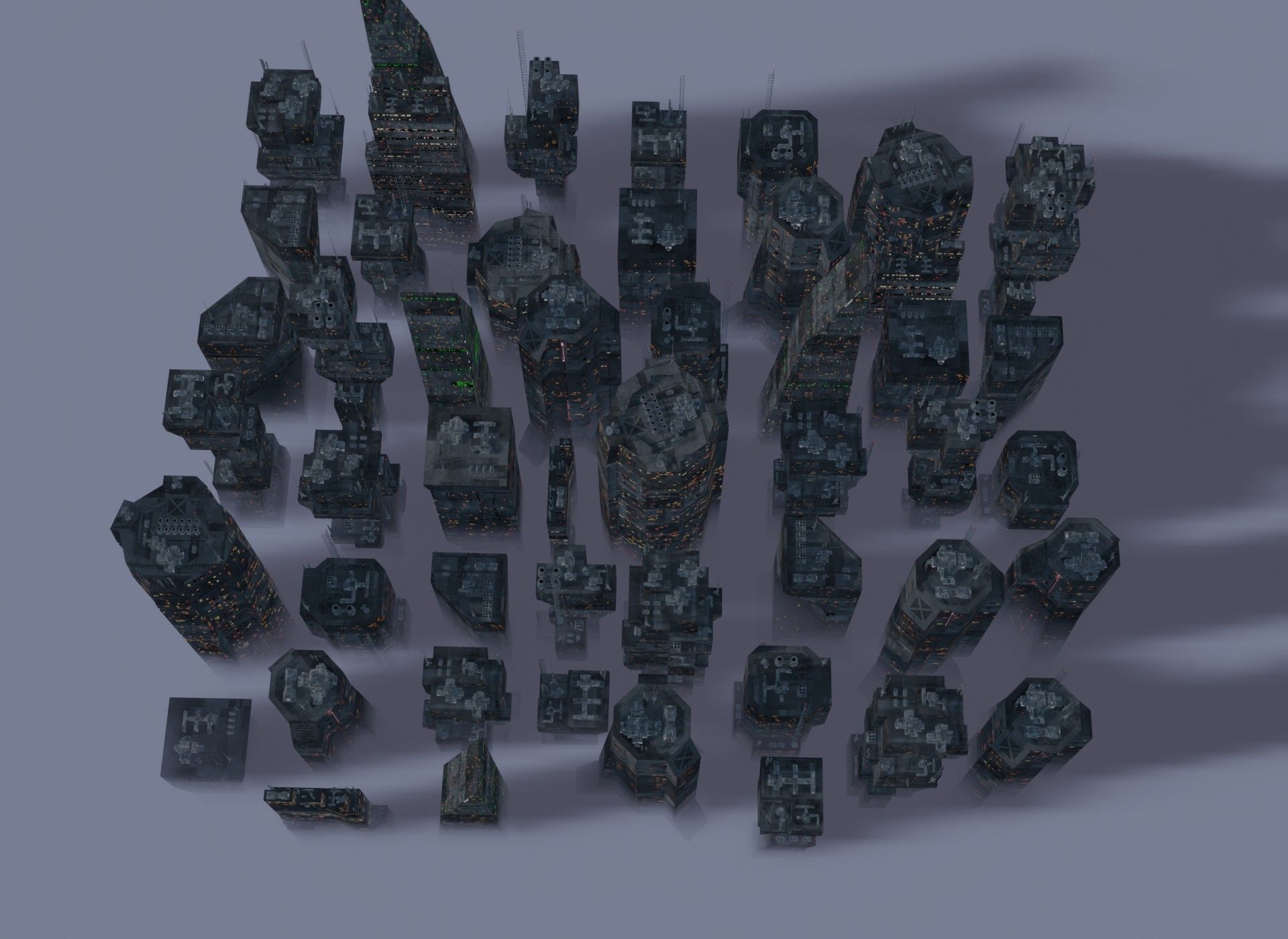 Alien Planet Sci-Fi Fantasy City 3D model_6