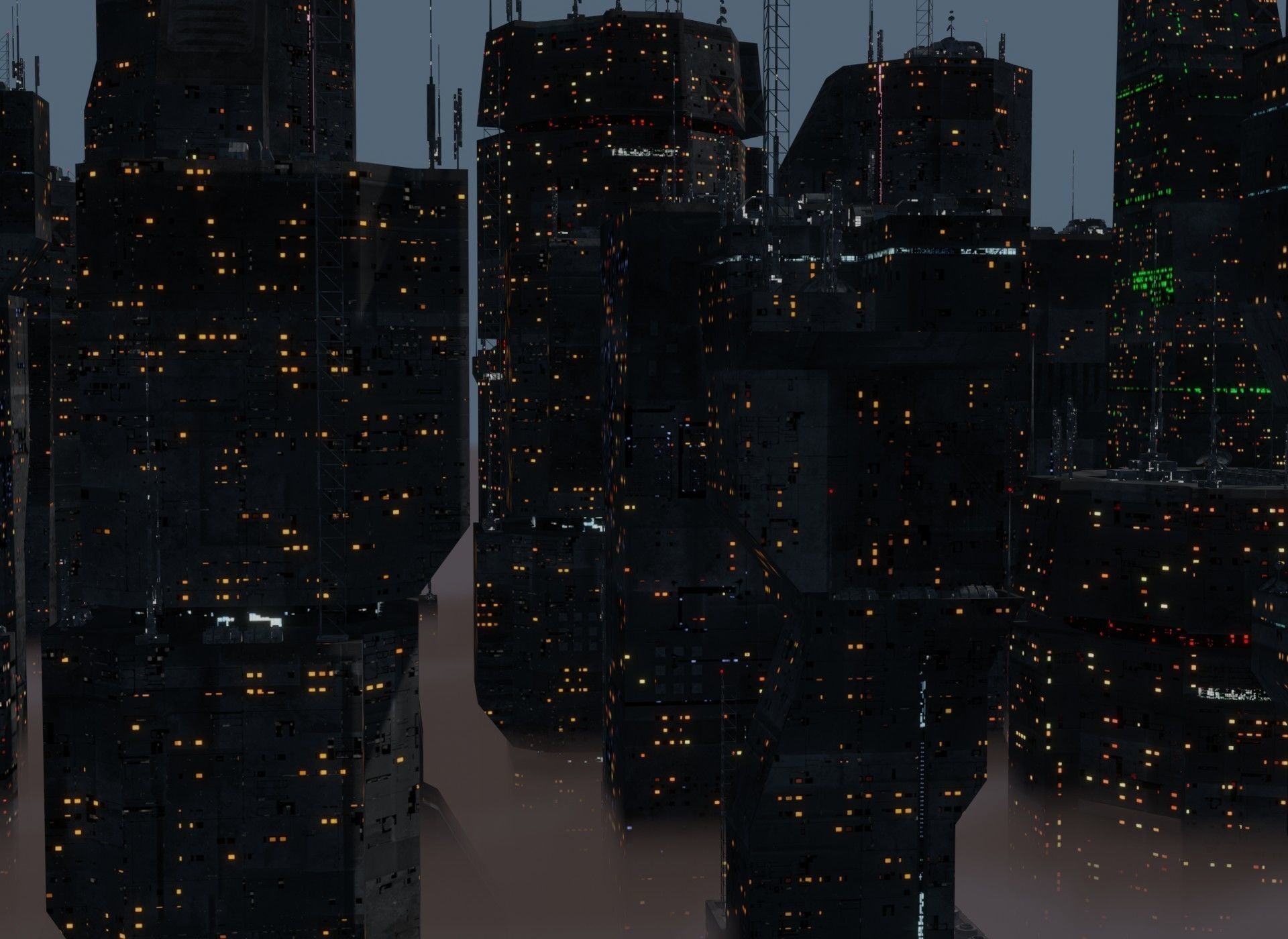 Alien Planet Sci-Fi Fantasy City 3D model_15