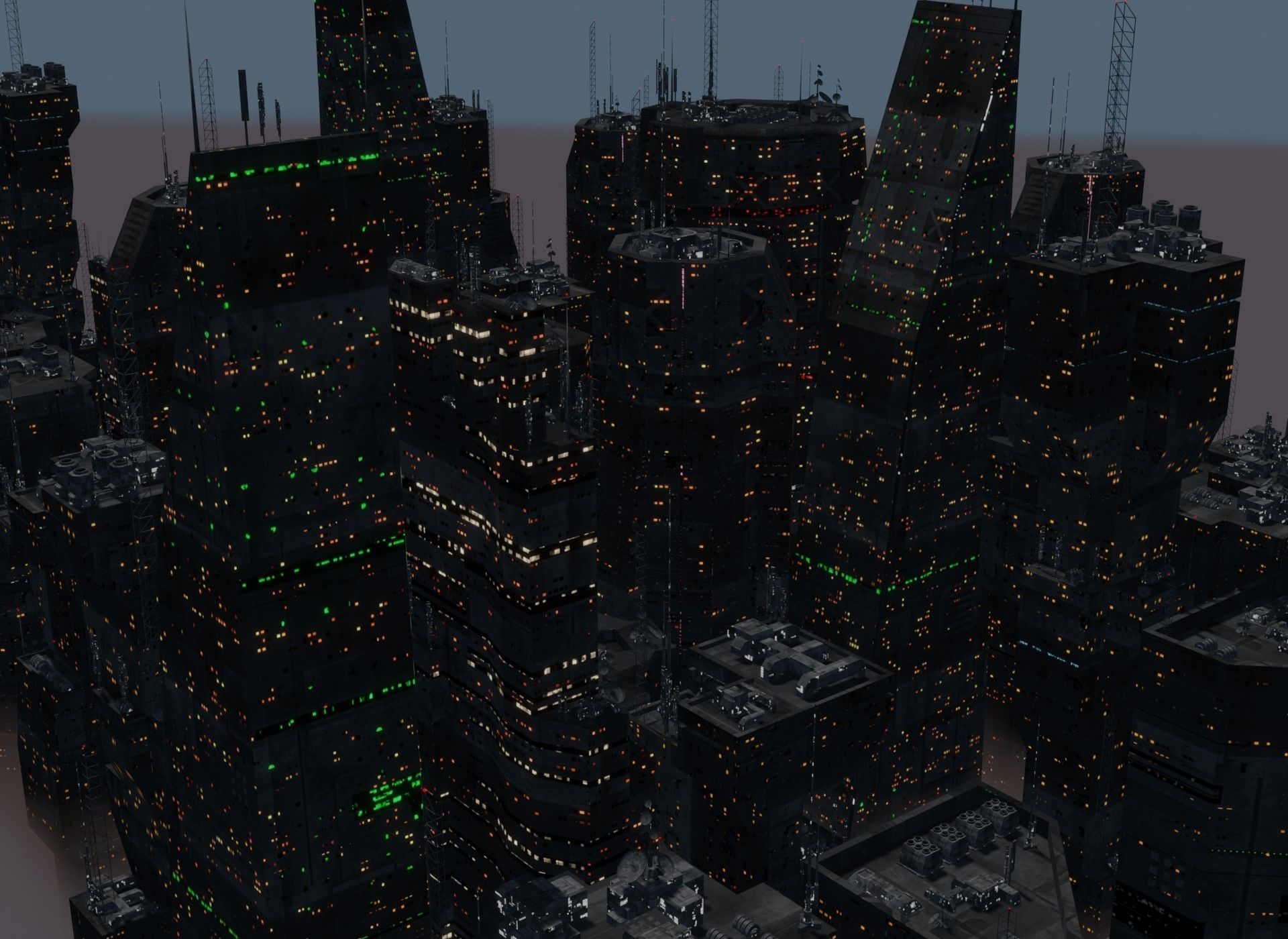 Alien Planet Sci-Fi Fantasy City 3D model_13