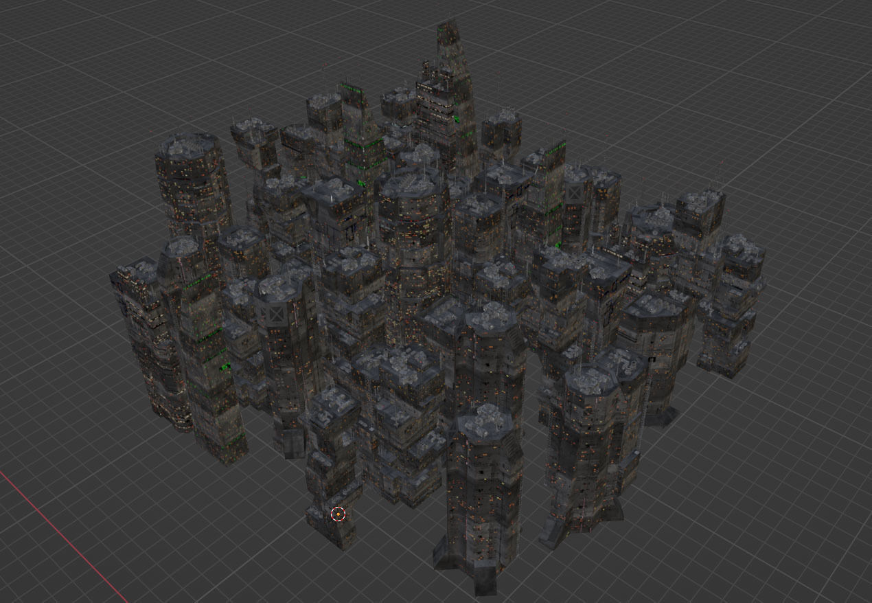 Alien Planet Sci-Fi Fantasy City 3D model_16