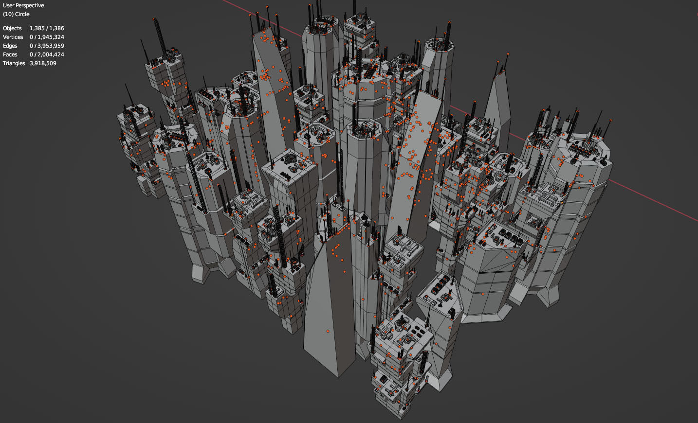 Alien Planet Sci-Fi Fantasy City 3D model_19