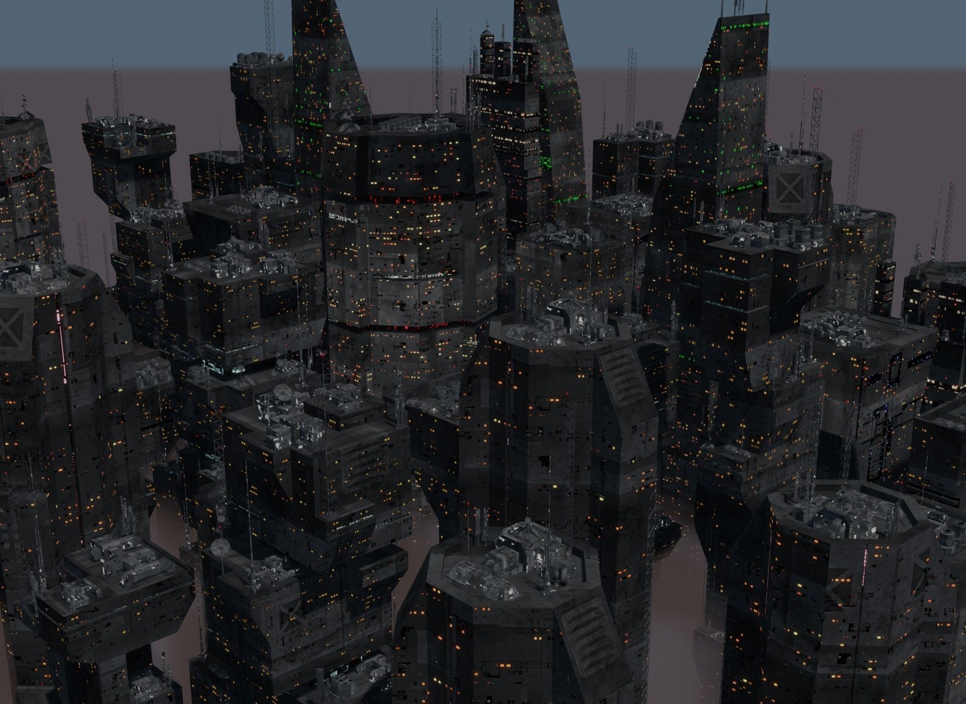 Alien Planet Sci-Fi Fantasy City 3D model_12