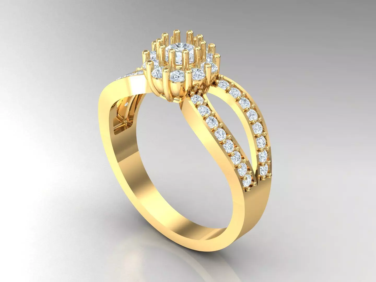 Classic Engagement Ring 1WR65 3D print model