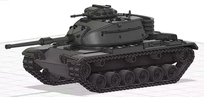 M60A1 Patton 3D print model