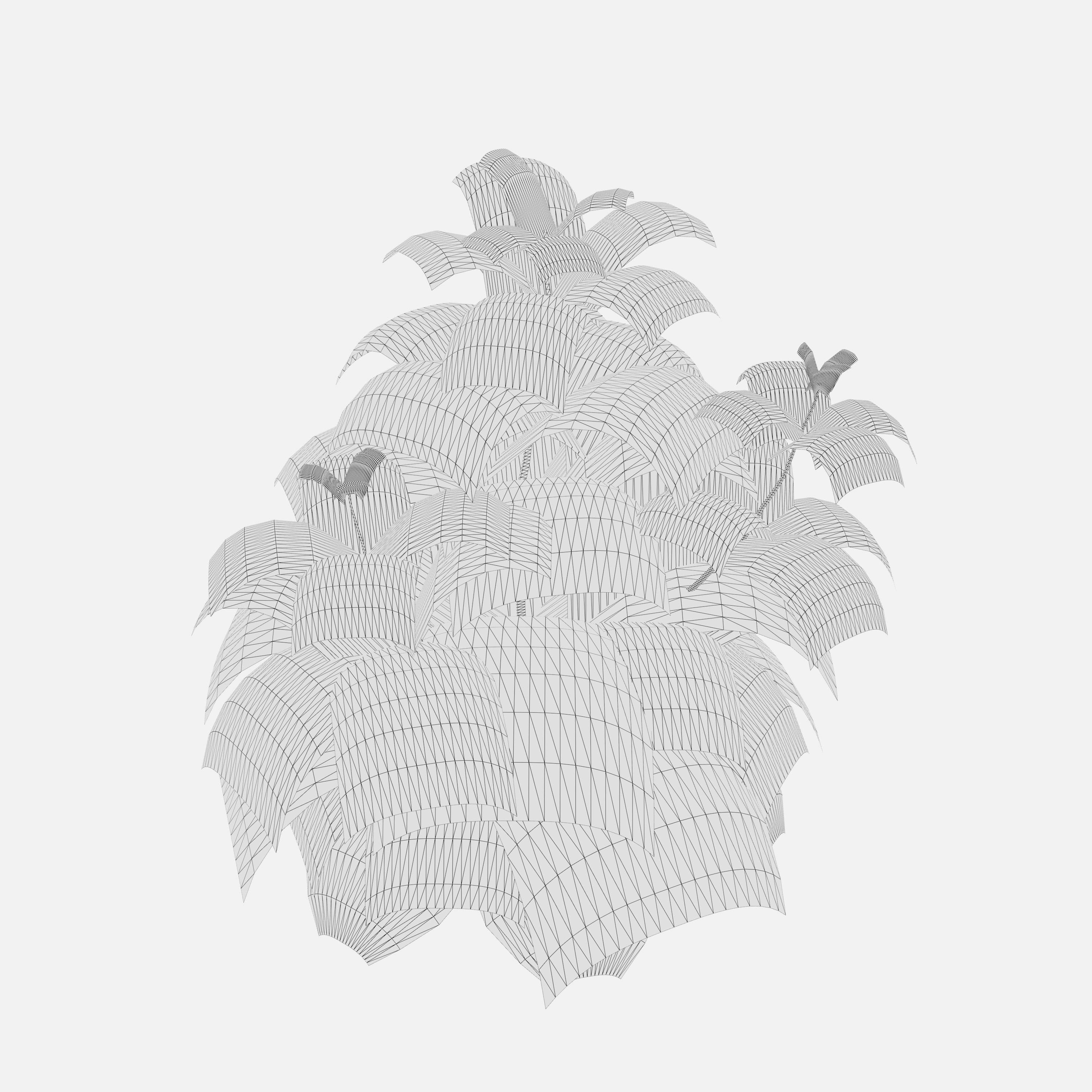 Arizona Red Shades Blanket Flowers 3d with free tutorial Low-poly 3D model_11